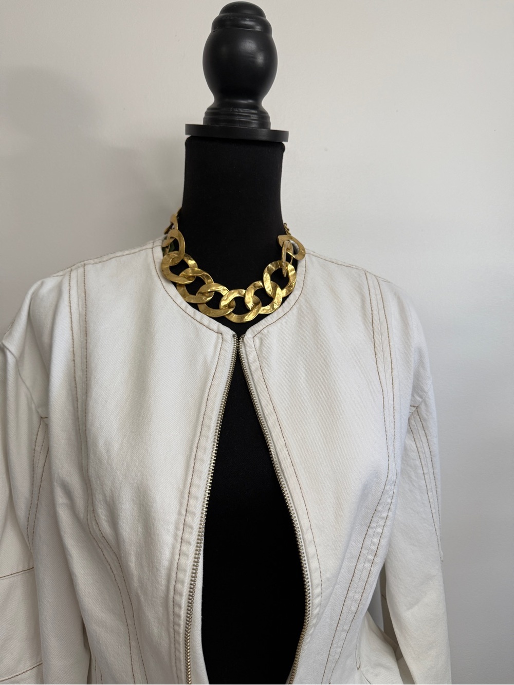Cult Gaia Dulce Choker Necklace Antique Brass Gold Statement New in Box